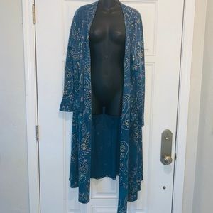 20%❌LulaRoe Blue Kimono Long Sleeve Duster  XL